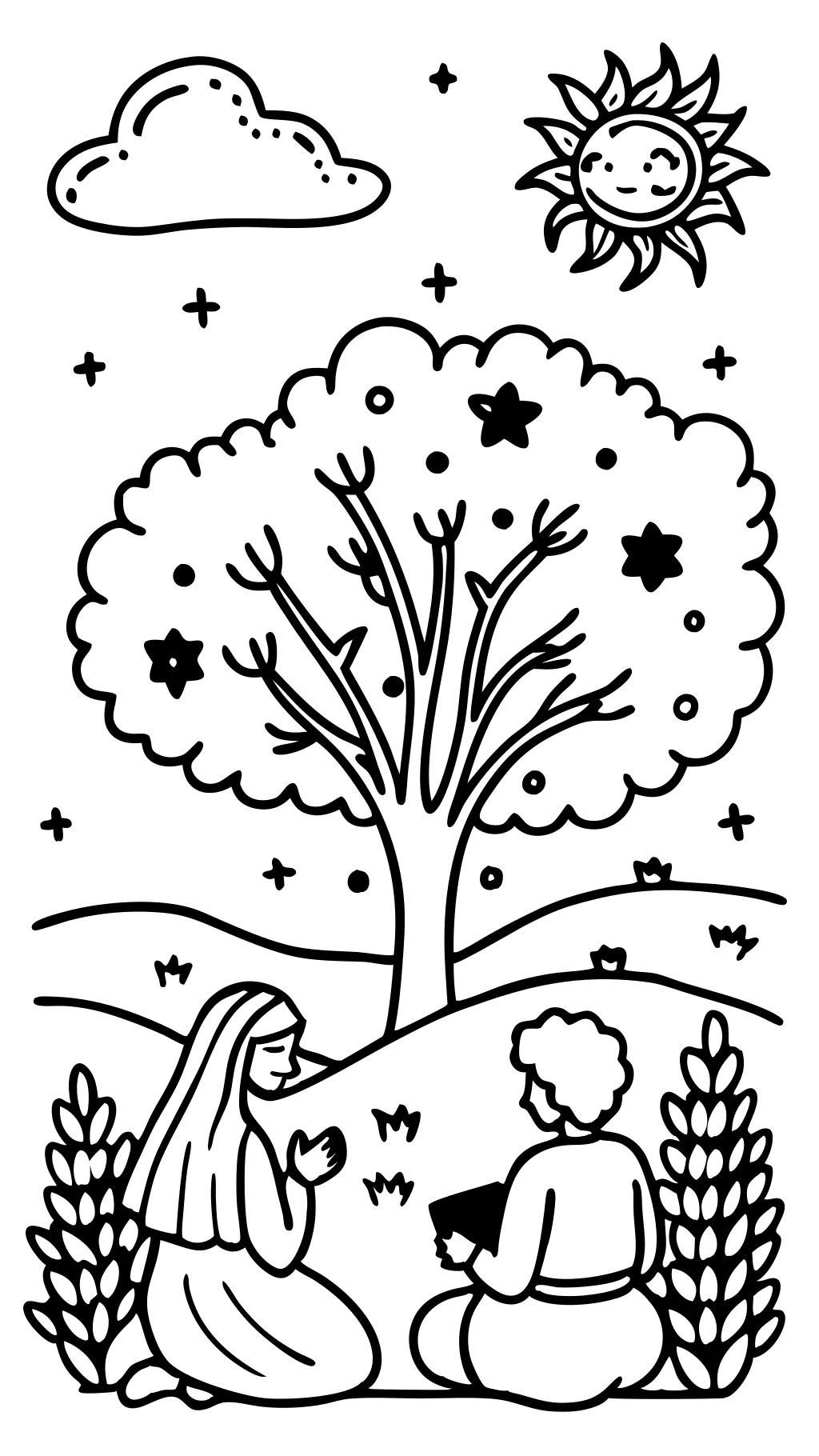 coloring pages abraham and sarah